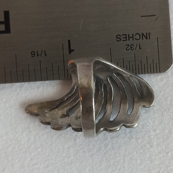 Wing Like Marcasite Sterling Silver Ring - Picture 5 of 8